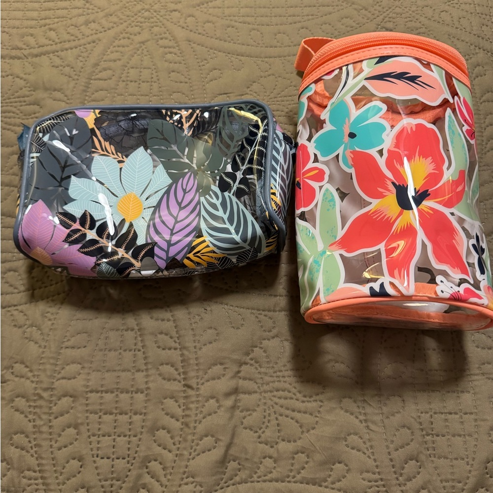 Vera Bradley Floral Clear Cosmetic Bags - Multicolor Duo